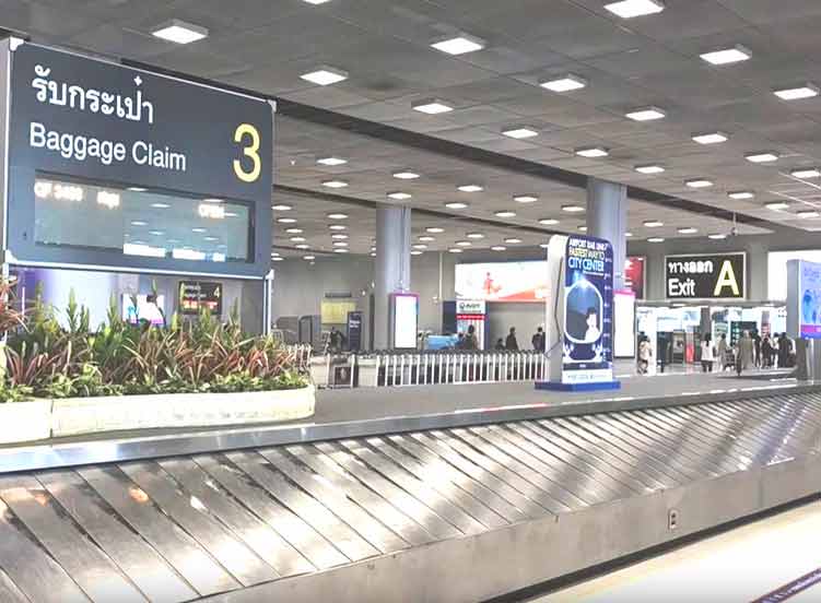 Phuket Airport International Baggae Claim Baggage Belts after Immigration Phuket International.