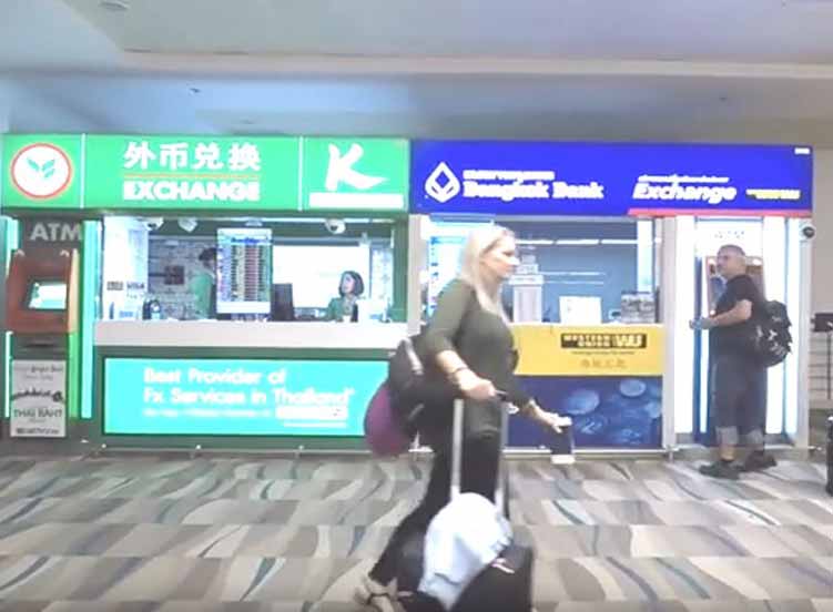 Phuket Airport International Exchange Booths Exchange Booths after Immigration Phuket International.